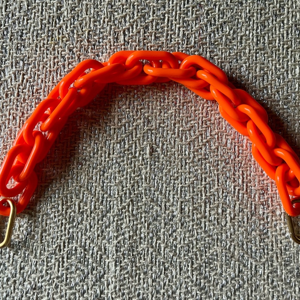 Clare V Shortie Strap Neon Orange